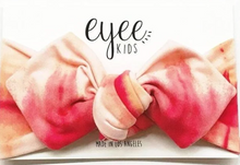 Load image into Gallery viewer, Eyee Kids Top Knot Headband- Pink Tie Dye Size 6m+
