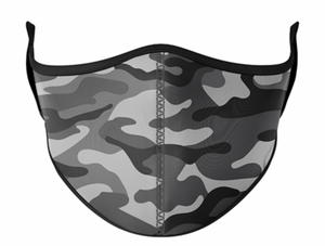 Top Trenz Black/Grey Camoflauge Face Mask Size 3-7 Years