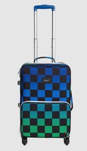 Load image into Gallery viewer, State Bags Poly Canvas Logan Suitcase Blue Checkerboard
