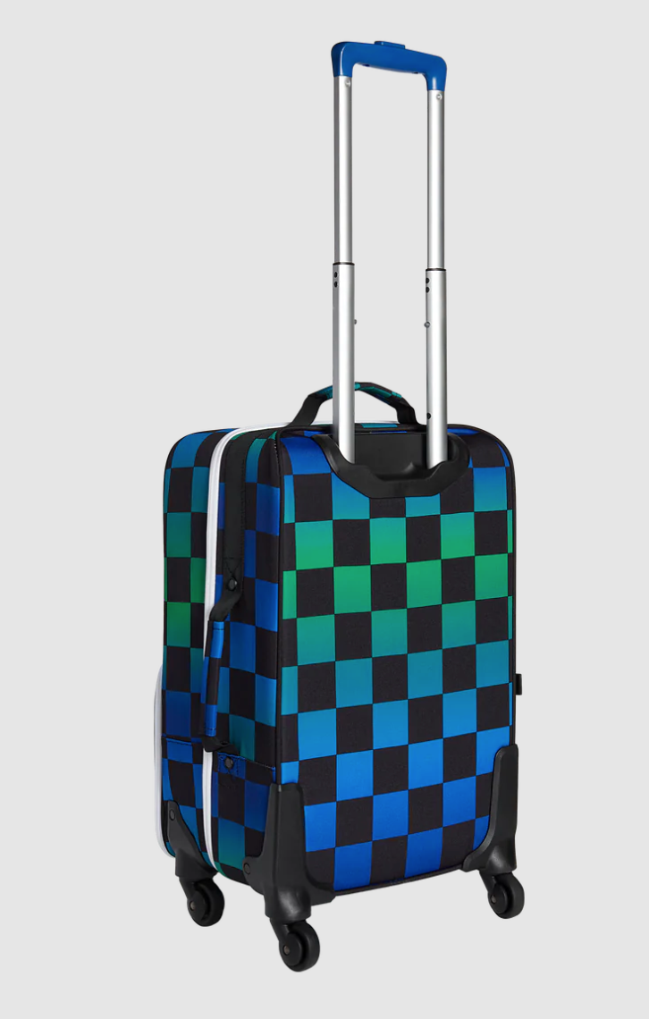 State Bags Poly Canvas Logan Suitcase Blue Checkerboard