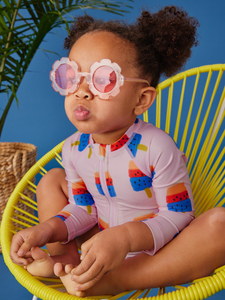Tea Collection Rash Guard Baby Swimsuit Rainbow Paletas
