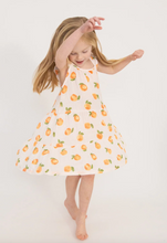 Load image into Gallery viewer, Angel Dear Peaches Twirly Sundress &amp; Diaper Cover

