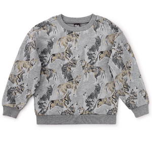 Tea Collection Grey Wolf Pack Printed Popover Grey Wolf Pack