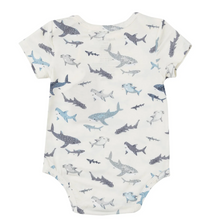 Load image into Gallery viewer, Angel Dear Bodysuit Sharks Size 0-3m
