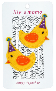 Lily & Momo Chicks Party Hat Hair Clips