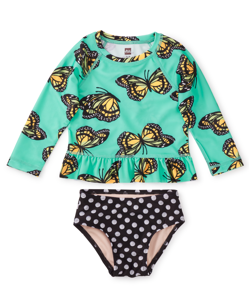 Tea Collection Rash Guard Baby Swim Set Monarch Migration