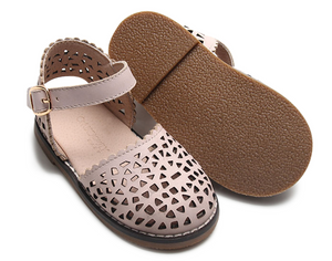 Consciously Baby Leather Pocket Sandal Rosewater Hard Sole